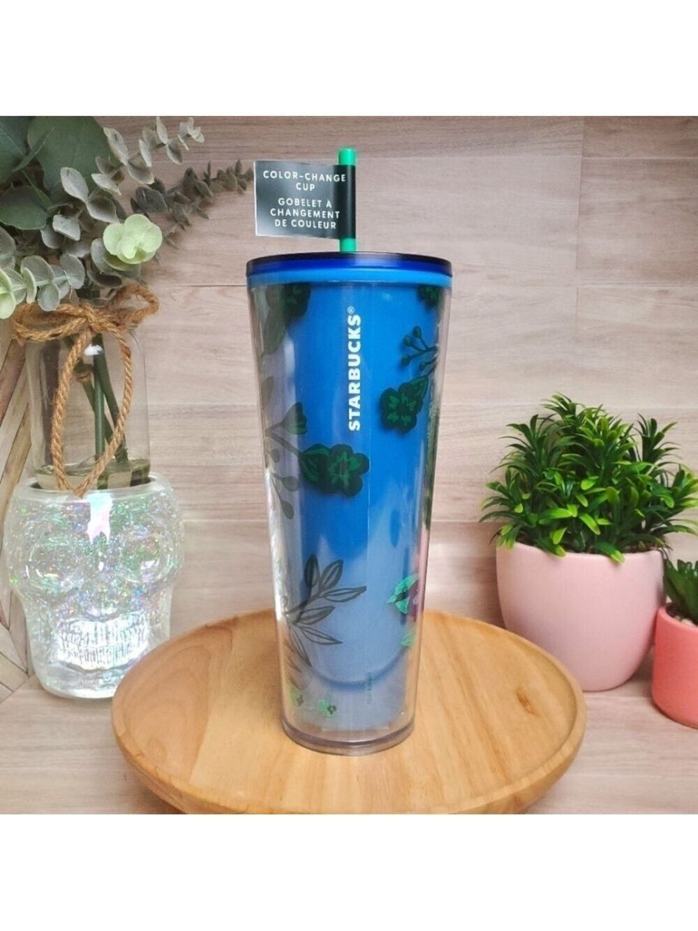 Starbucks Blue Green 2022 Holiday Color Change Tumbler NWT